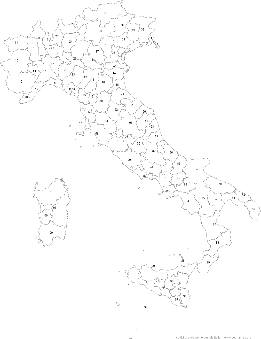 Codigos Postales De Italia Codigos Postales De Italia