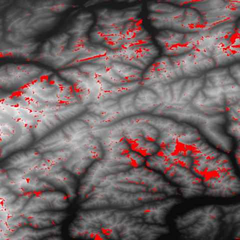srtm3 elevation for N46 E8