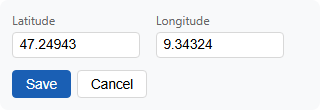 Moving Säntis by editing its latitude and longitude directly